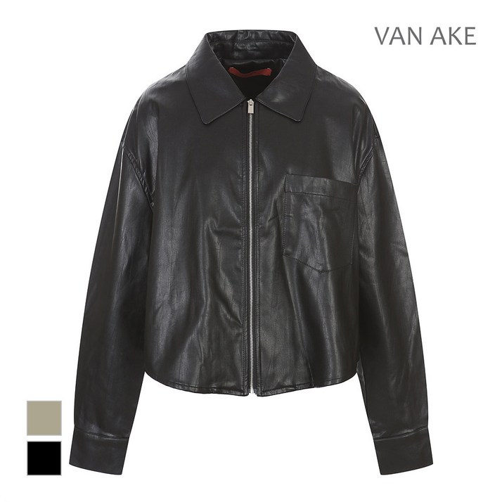 반에이크 반에이크  인조가죽 집업자켓_VB4XLEMD01Z