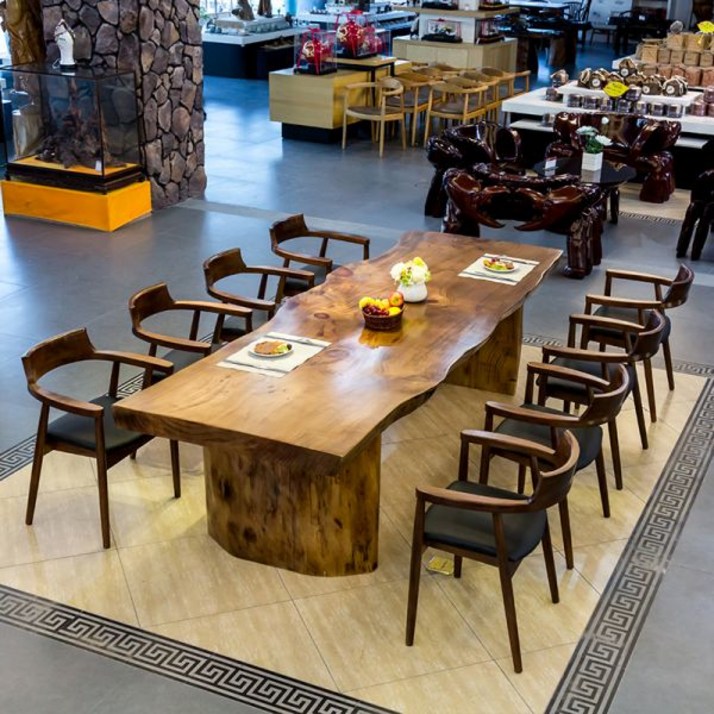 8인용식탁 10인용식탁 테이블 수입 명품 카페 대형 원목 식탁 의자 세트 가정용 식사