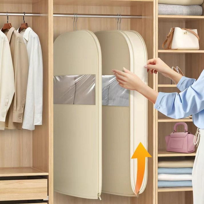 하루꿈 의류 압축 보관백 옷걸이형 패딩 정리 코트 커버 점퍼 수납