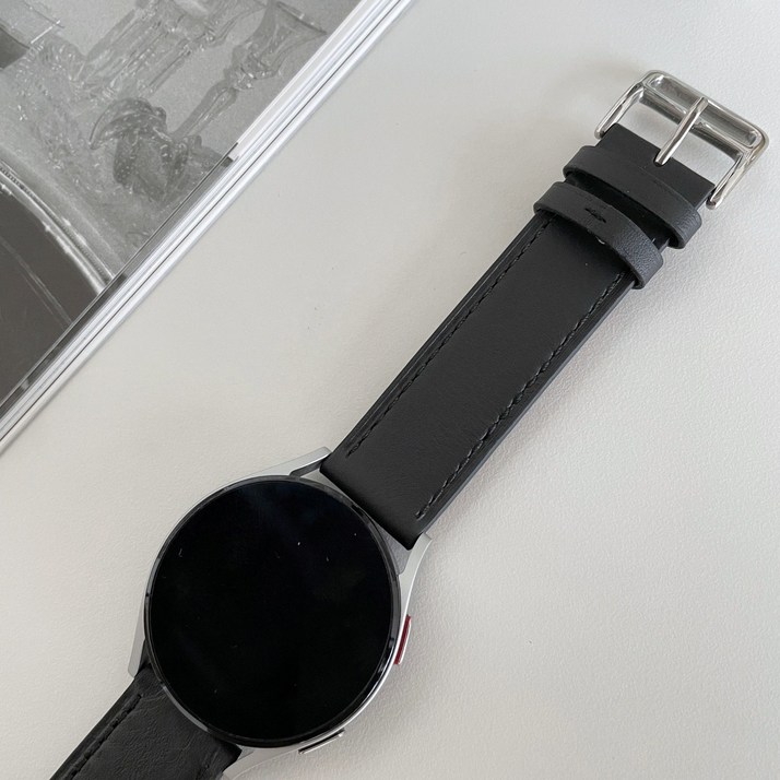 갤럭시워치 7 6 5 4 프로 클래식 20mm 싱글투어 가죽 스트랩 밴드 시계줄, 1개