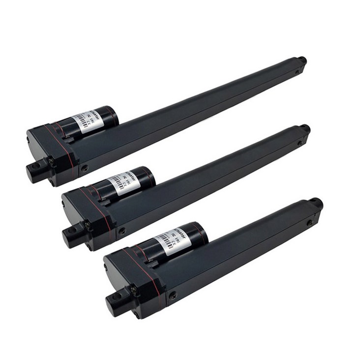선형 액추에이터 DC 12V 24V 모터 100 300 500 700 1000 1200 1500N 스트로크 전기 블랙 150mm 200mm 250mm