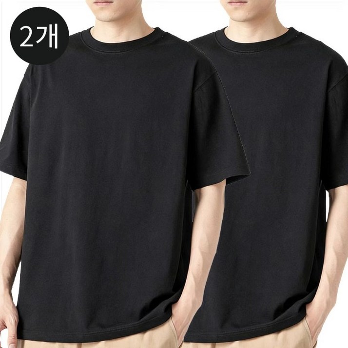 kosarte 남성티셔츠 수피마 코튼 반팔 남자 흰 티셔츠 1+1