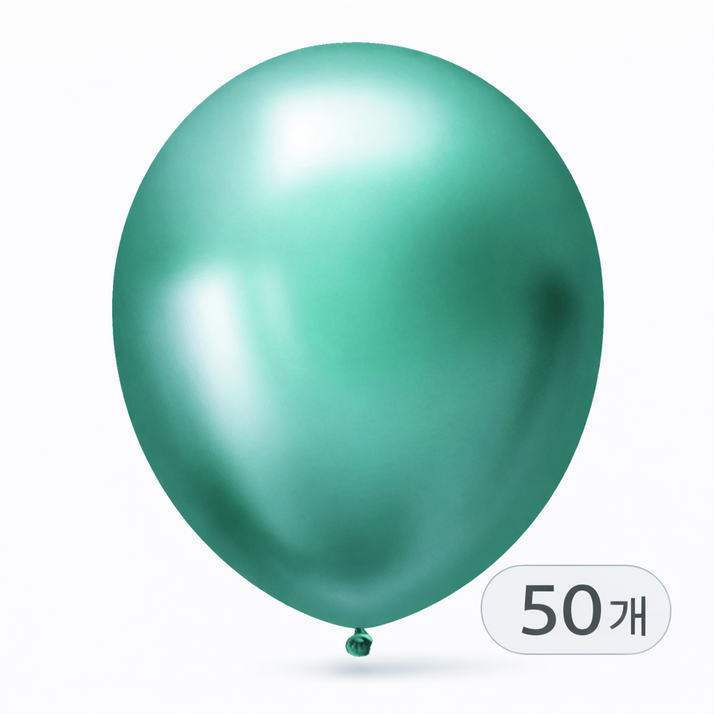 브로키 메탈풍선 12인치 50p 펄풍선 크롬풍선 데코 파티용품