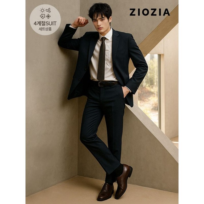 지오지아 컴포트핏 데일리 네이비 정장세트 ACD5SB1301 ACD5SP1301 DNV