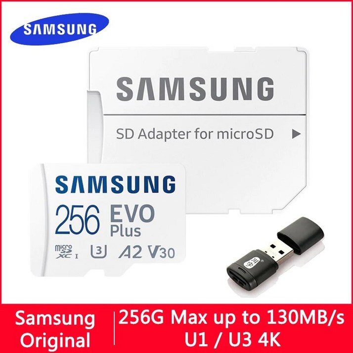 삼성 호환 EVO 플러스 마이크로 SD 128GB TF 카드 256GB 64GB 플래시 512GB 메모리
