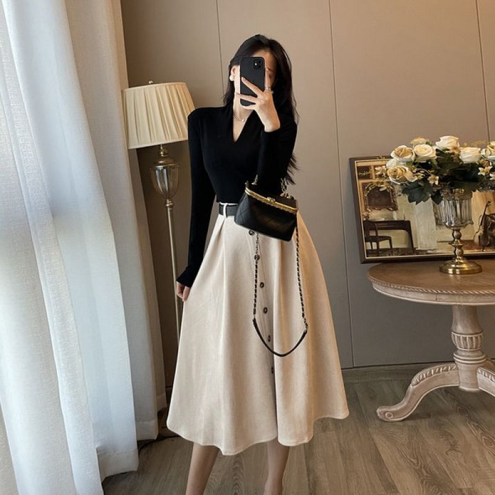 10월 하객룩 가을 하객 원피스 9월 결혼식 50대 키작녀 A29 10월 하객룩 가을 하객 원피스 9월 결혼식 50대 키작녀 A29
