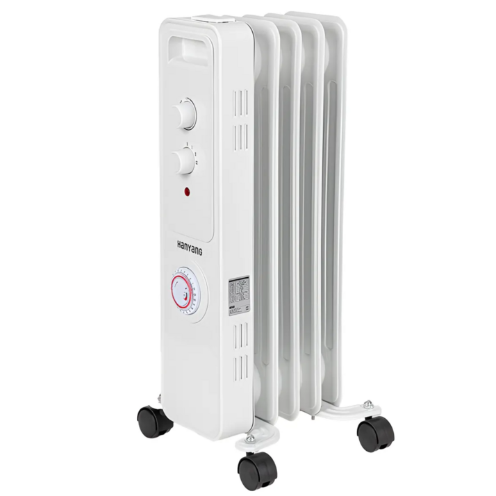 (본사공식) 한양테크 타이머 전기 라디에이터 5핀/7핀/9핀/11핀/15핀 동파방지 가정용 업소용, 타이머 라디에이터 5핀(화이트 HYR-05)