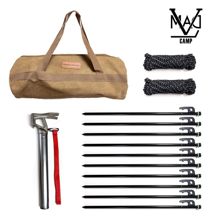 매드캠프 프리미엄 타프팩 텐트팩 세트 40cm 단조팩셋트 망치