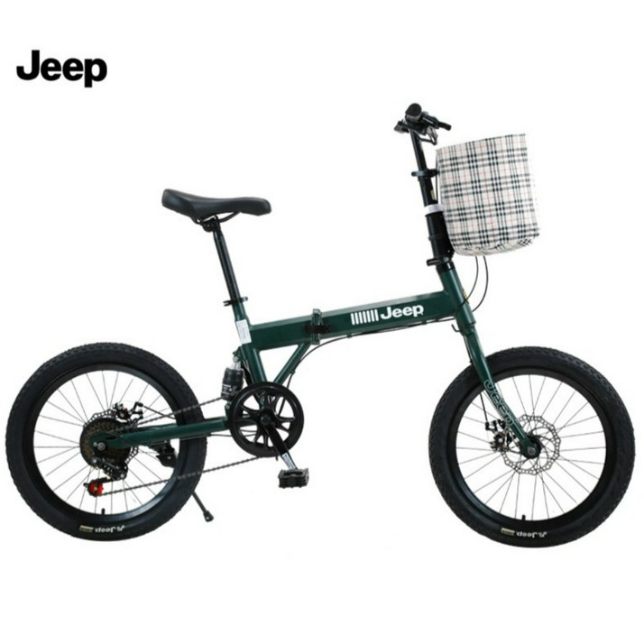 Jeep  접이식 자전거, 20인치 폴딩바이크, 자동차 트렁크에 실을 수 있으며, 남녀 공용, 성인 통근,, 변속 자전거 7112912351