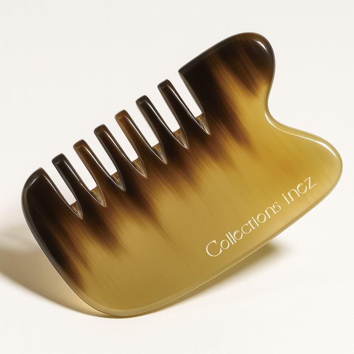 이네즈 물소뿔 빗 괄사 사각 두피 괄사 마사지 알콜스왑 증정