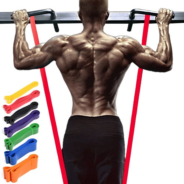 캠베레스트 초보 숙력자 7종 ALL SET 풀업 파워 보조 운동 고무밴드, 3.블랙, 1개