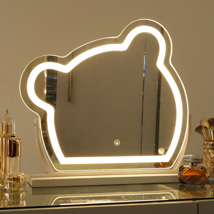FENCHILIN 곰돌이 LED 화장경 스마트 터치스크린 거울 조명화장 거울 40cm x 40cm 7251334515