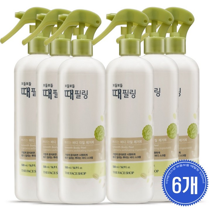 6개 더페이스샵 보들보들 때필링 대용량 500ml 6개 더페이스샵 보들보들 때필링 대용량 500ml