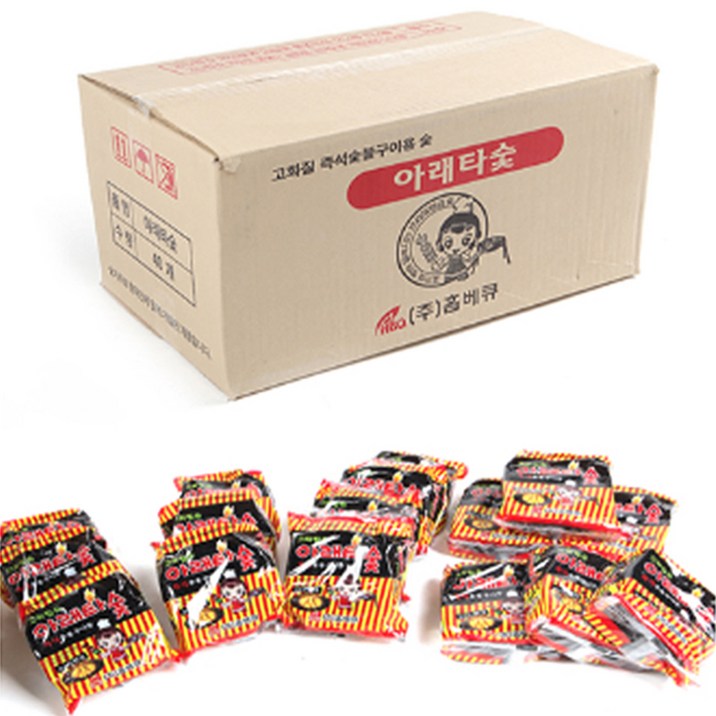 지피니 착화용 아래타숯 20p, 6.4kg, 1개, 6400g