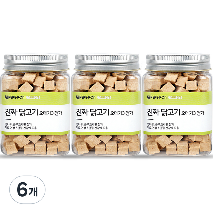 페페로니 오메가3 강아지 간식, 닭고기, 180g, 6개