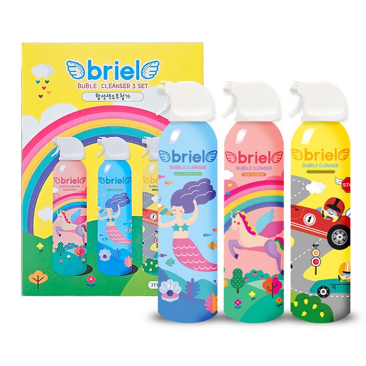 브리엘 유아용 버블 바디클렌저 복숭아향 200ml  베리향 200ml  망고향 200ml 세트, 1세트