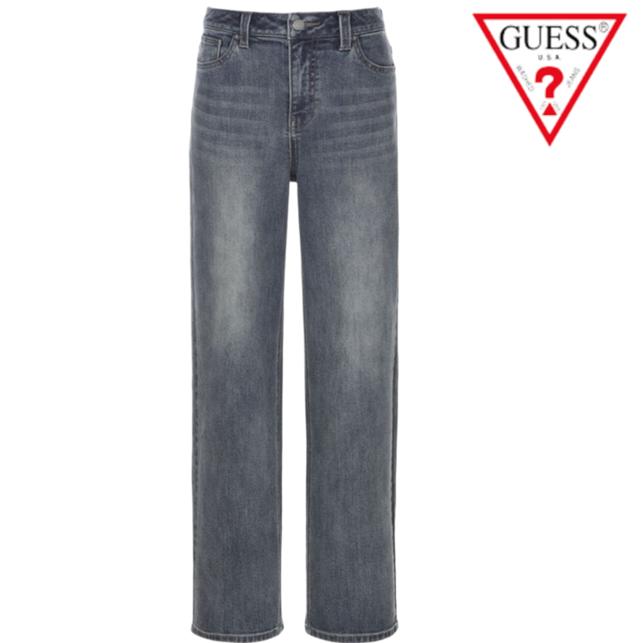 [백화점정품] 게스 여성 청바지 사계절 커브드 와이드 D톤 스판 데님팬츠