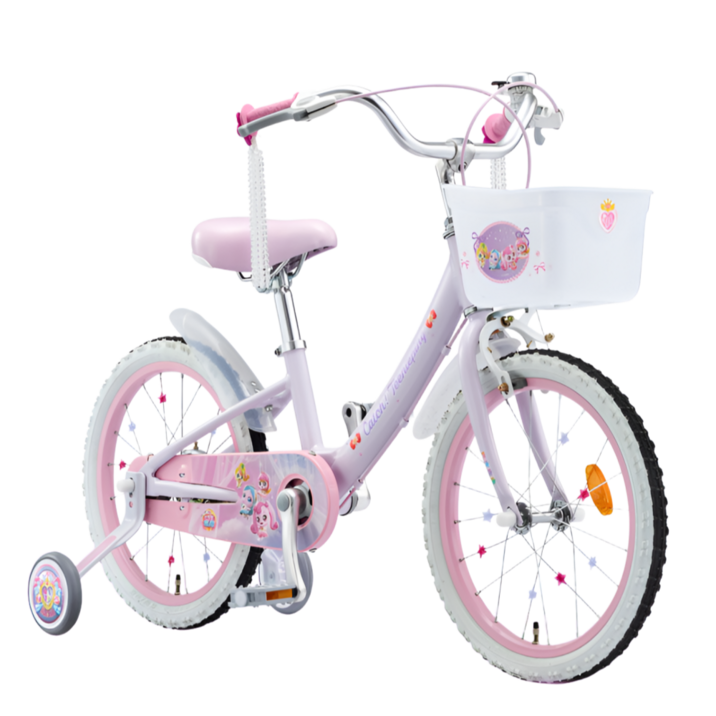 2026 로열티니핑 자전거 18인치 아동용 어린이 캐릭터 자전거 신제품, 1개, 121cm, 라이트퍼플