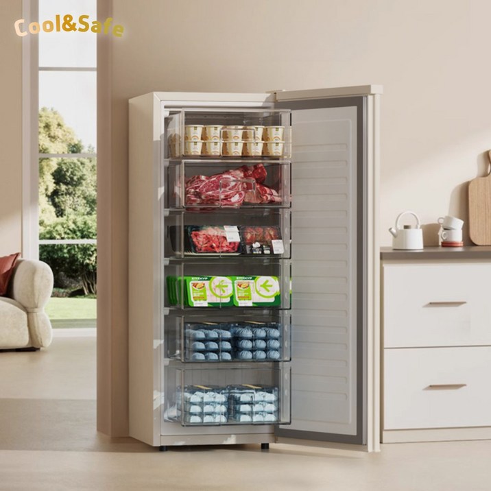 쿨앤세이프 소형 냉동고 다용도 스탠드 서랍형 급속냉동 다목적 냉동, BD-159L