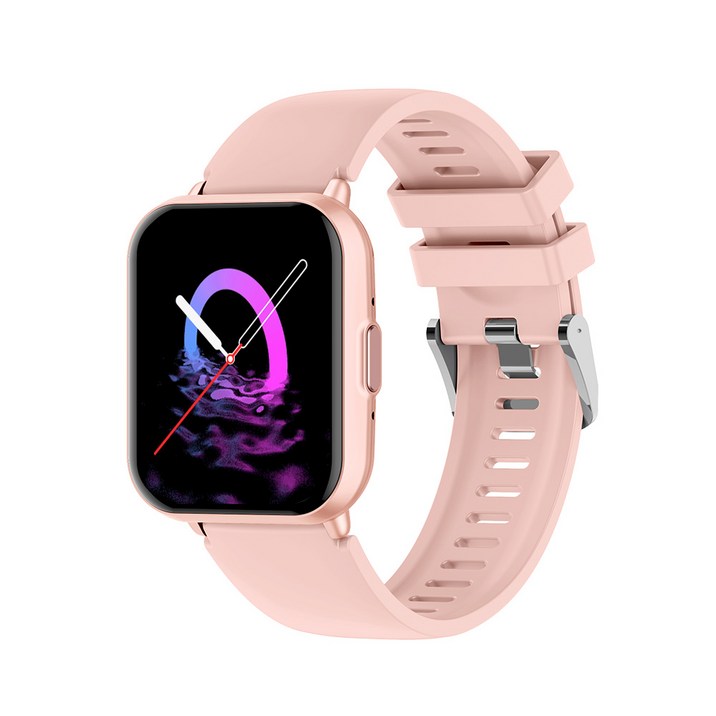 PEJE AI 질문응답 25나라 언어 실시간 번역 블루투스 통화 스마트워치, GPS + 블루투스, 4.6cm, 분홍색