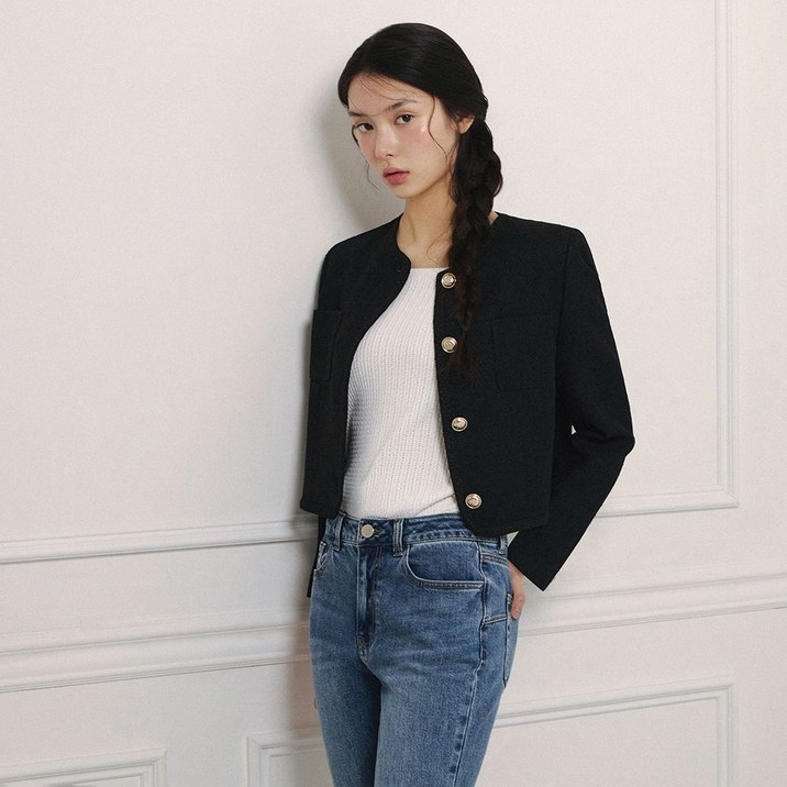 잇미샤 [25 S/S] 라운드넥 버튼업 자켓 ITP4ZJK860 326714