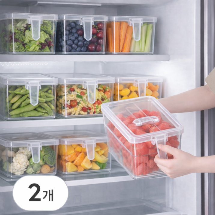 엘리트리빙 대용량 냉장고 정리함