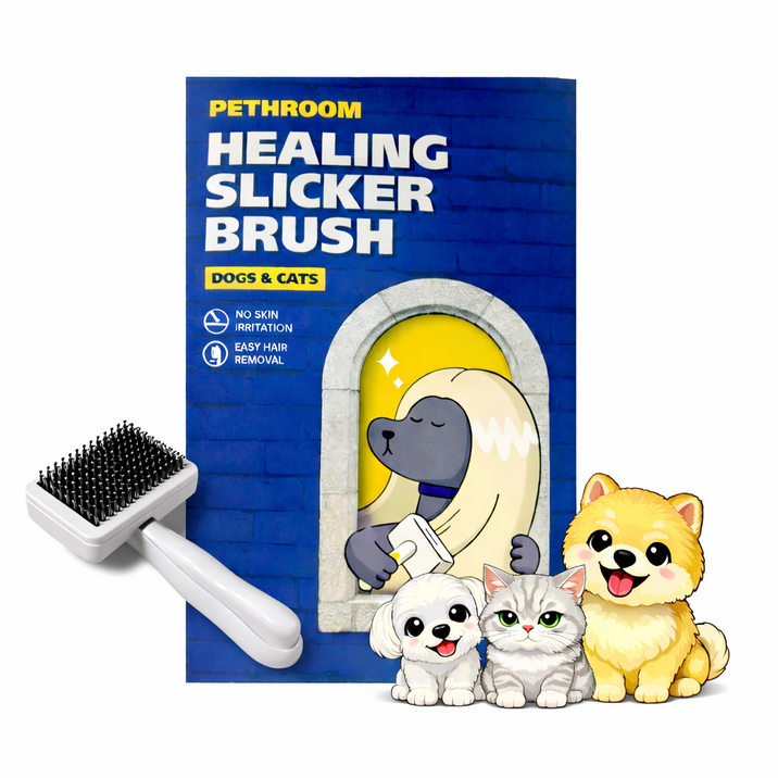 페스룸 반려동물 힐링 슬리커 브러쉬 10 x 14.5 x 5 cm