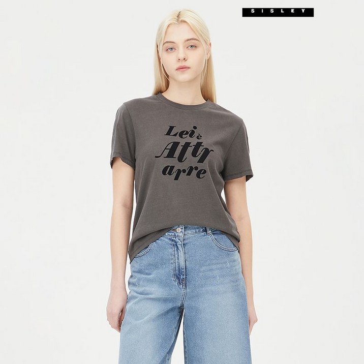 시슬리 그레인 피그먼트 티셔츠 SATSA6511