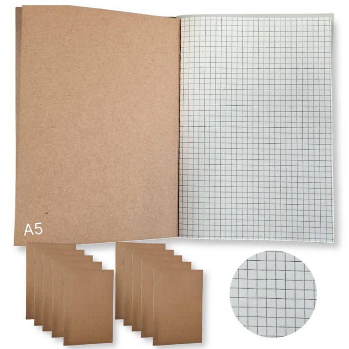 ISINNA 미니노트 필사 일기장 밤편지 공책 모눈종이 영어단어, 10개, B 체크(바둑판)