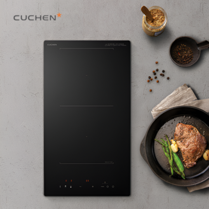 쿠첸 인덕션 2구 전기레인지 매립형 전기쿡탑 (타공268x500)