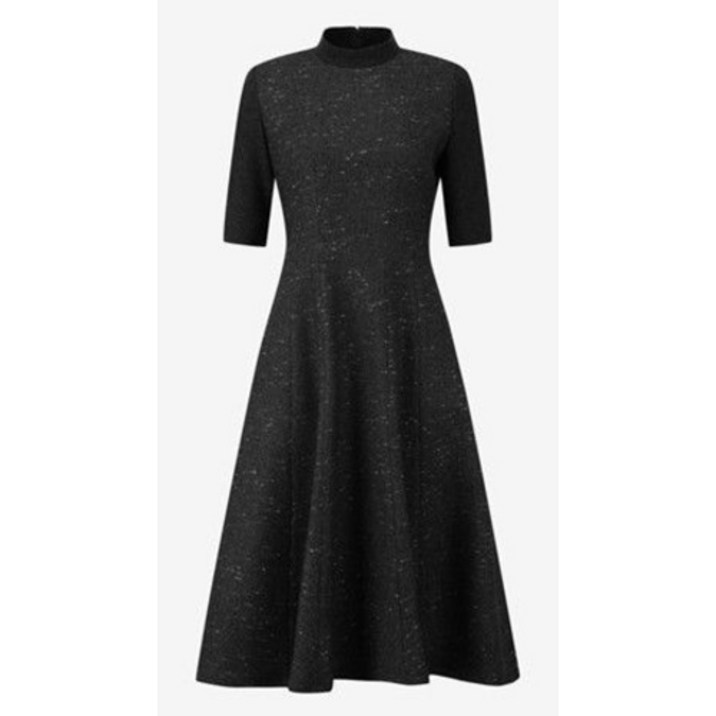 [국내백화점] 모조 니트 배색 플레어원피스