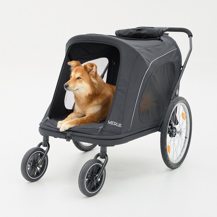 멀리 대형견 강아지유모차 개모차 MW8 보스코블랙, 1개