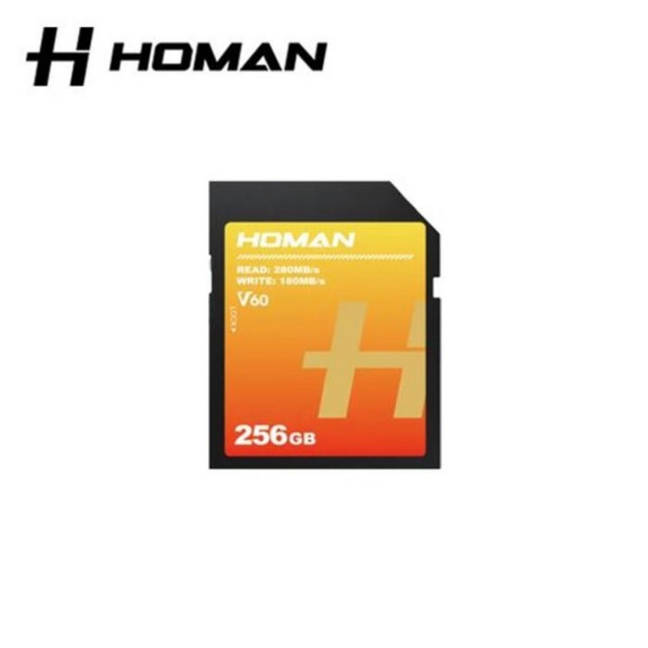 호만 UHSII V60 256GB 소니 캐논 카메라 SD카드, 256GB, 1개