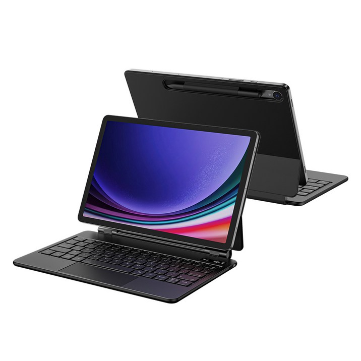 nimin 삼성 갤럭시탭 S9FE 10.9인치 매직키보드 S10 S9 FE 플러스 12.4인치 호환 마그네틱 블루투스 터치패드 한글키보드케이스 펜슬수납 S9S8S7 S7FE
