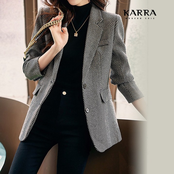 KARRA 헤링본투버튼자켓A3F0096 KARRA 헤링본투버튼자켓A3F0096