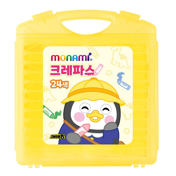 모나미 펭수 크레파스 세트, 24색, 1세트 모나미 펭수 크레파스 세트, 24색, 1세트
