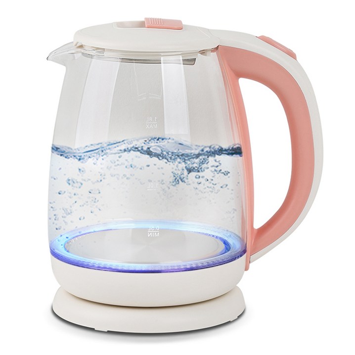 키친아트 허브 유리 스테인레스 전기포트 1.8L, KK1809G