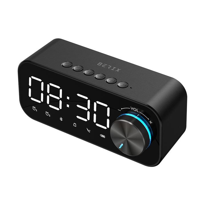 베릭스 LED 클락 블루투스 스피커 CT25, CT25, 블랙