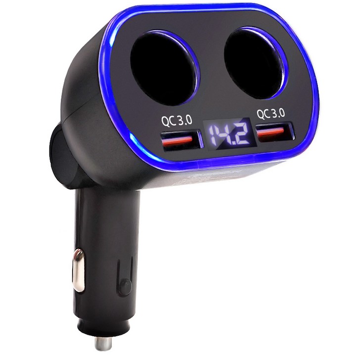 ACEPEED 차량용 4구 시거잭 QC 3.0 고속 충전기 12V 24V, 3SB46, 혼합색상 ACEPEED 차량용 4구 시거잭 QC 3.0 고속 충전기 12V 24V, 3SB46, 혼합색상