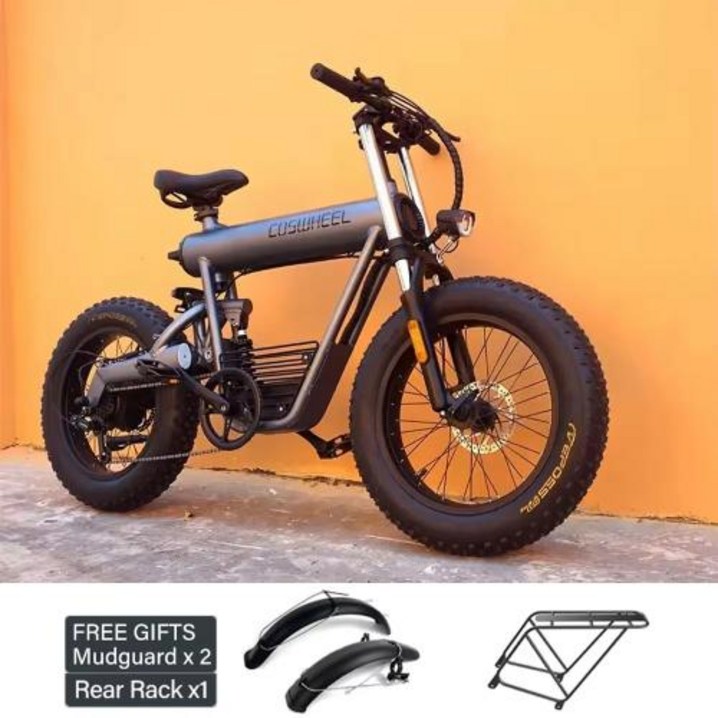 전기자전거 48V 자토바이 전동 접이식 Coswheel CT20S 2000W 오토바이 Drit Ebike 20 인치 지방 타이어 60V 성인