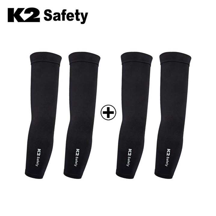 K2 UV차단 냉감 쿨토시 2P2P 2개 세트, 블랙2개