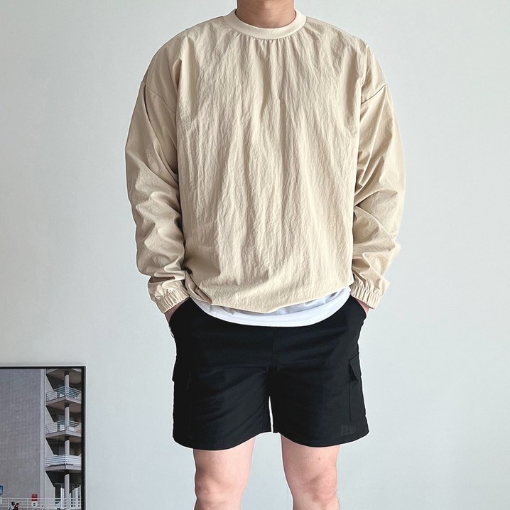 커먼타이거 나일론 우븐 바람막이 맨투맨