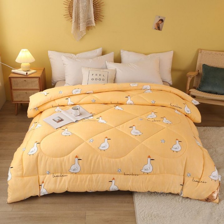 트랜드 2022 사계절 가을 면 킹 퀸 싱글 차렵 이불