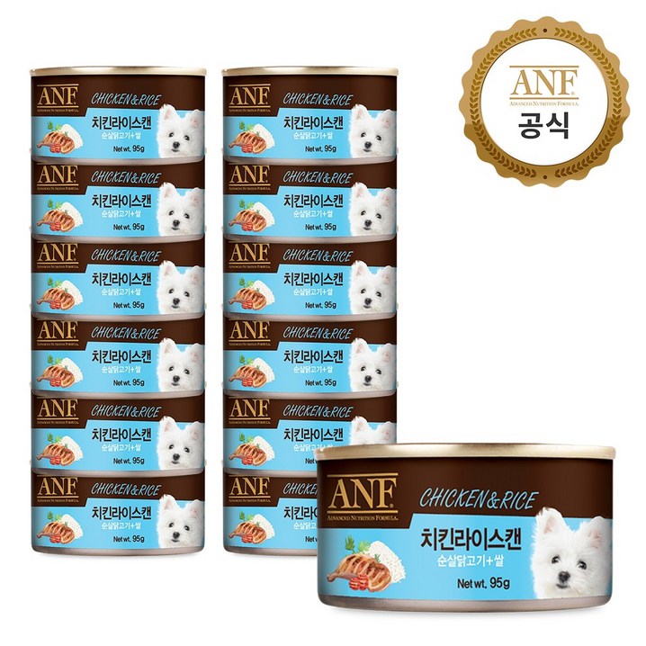 ANF 캔 강아지 간식 치킨라이스 95g x 24개, 24개, 95g
