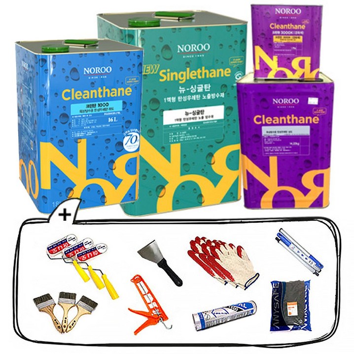 노루표페인트 옥상방수 DIY용 1mm 35평형 셋트 페인트만별도구매가능, 회색, 1개