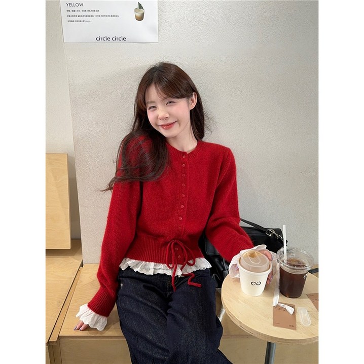 완스몰 레톤 허리 스트랩 가디건  cd32674