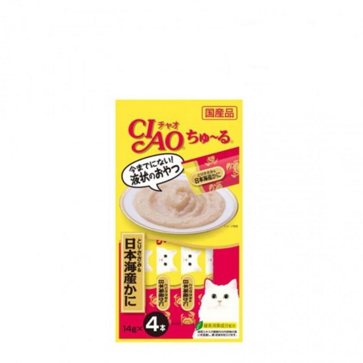 희동이네 고양이 간식 이나바 챠오츄르 SC-76 닭가슴살 + 게살 48팩