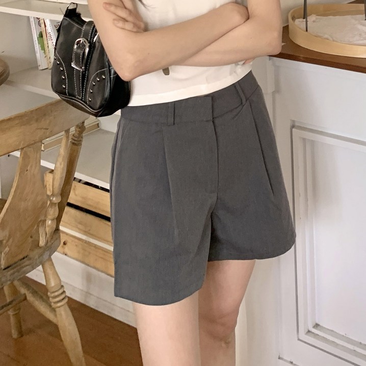 조이메리 여름 숏팬츠 세미정장 원턱 아모르3부팬츠 반바지