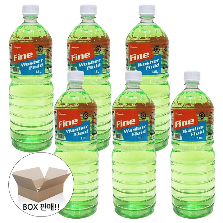 25도 OK 퍼팩트 워셔액 1.8X6개 사계절 차량용 유리세정제, 6개, 1.8L