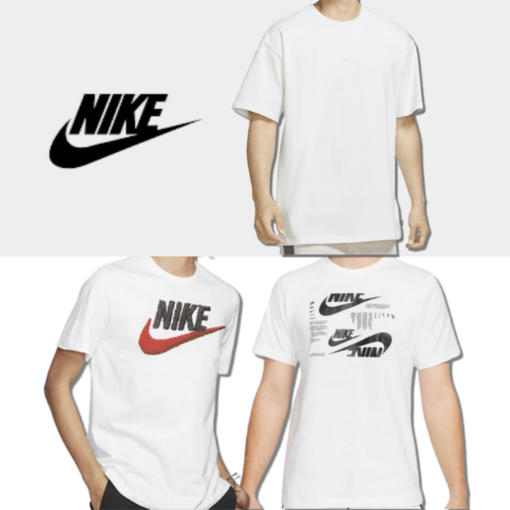 [당일발송] 나이키 NIKE 화이트 반팔 티셔츠 반팔티 3종